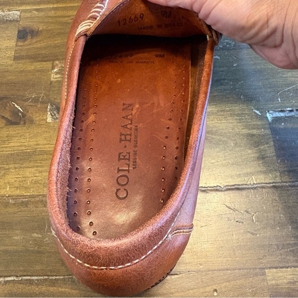Cole Haan Mens Loafer Dress Shoes Penny Slip On Brown Leather 9 Brazil Stitching main image 4